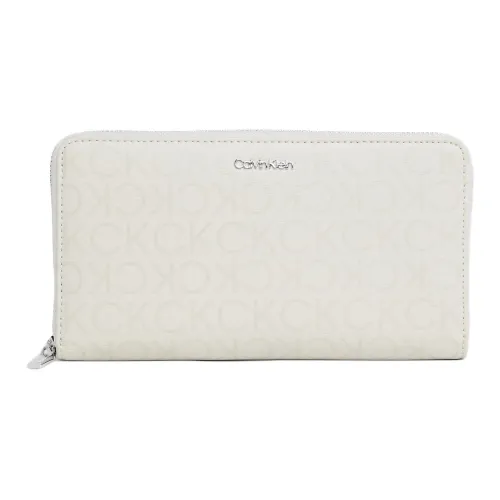 CALVIN KLEIN Полиэстер Кошелек Большой Женские Камень Бежевый