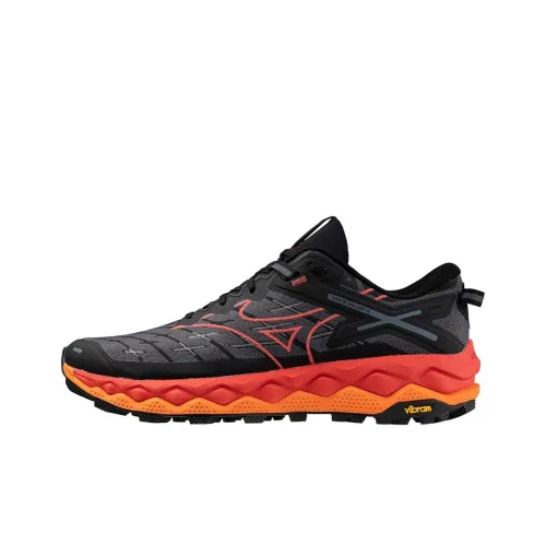 Mizuno Wave Mujin 10 Trail Slip-Resistant Abrasion-Resistant Low-Top Беговые кроссовки Мужские Черные