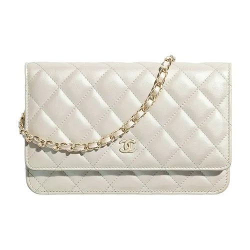 CHANEL WOC Корова Кожа Одно Плечо Ручная Сумка Сумка через плечо Женская Белая