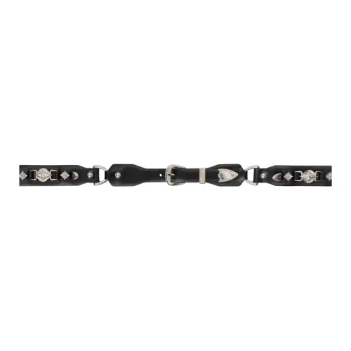 Toga Pulla Кожаные ремни Женские Черный Ширина 2,5CM