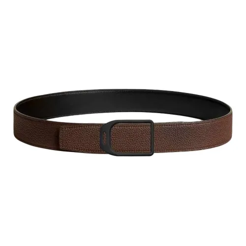 HERMES Телячья кожа Кожаные ремни Мужской Шоколад Ширина 3,8 см