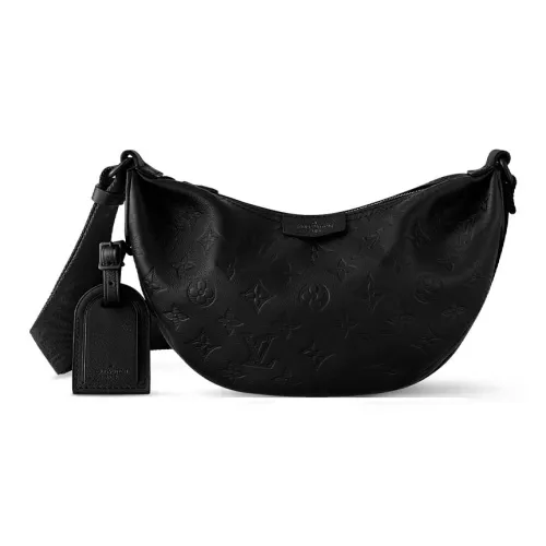 LOUIS VUITTON Monogram SHADOW Тисненая коровья кожа Сумка через плечо Сумка на плечо Маленькая Мужская Черная