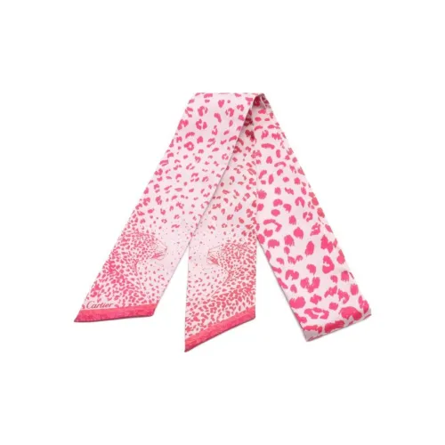 Шелковые шарфы Cartier для женщин розовый
