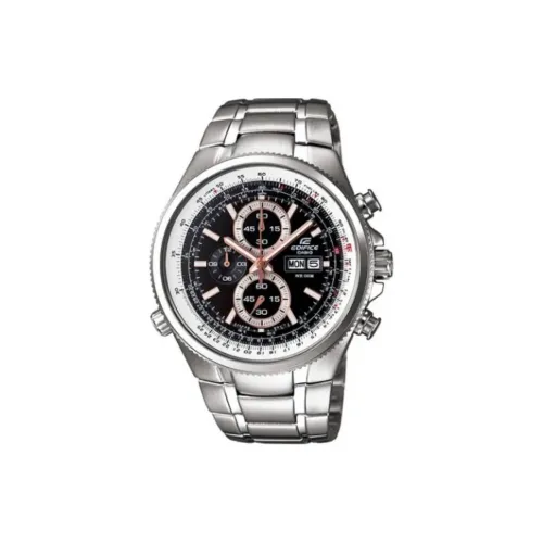 CASIO EDIFICE Кварцевый механизм нержавеющая сталь ремешок мужские часы черный циферблат