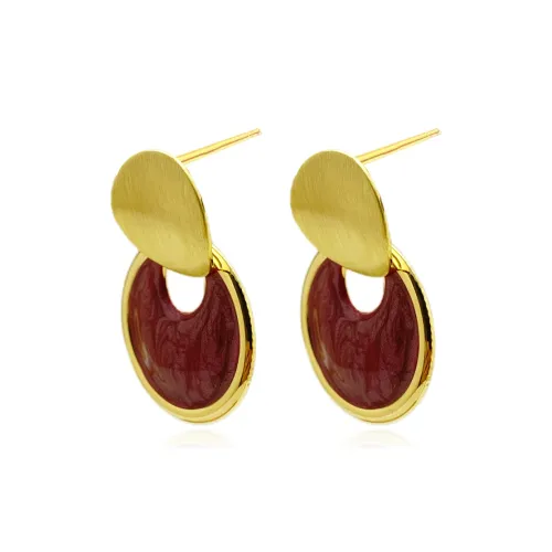 ERXI Серьги-гвоздики из меди и серебра 925 пробы женские