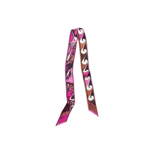 EMILIO PUCCI Шелковые шарфы Женские Розовый Многоцветный