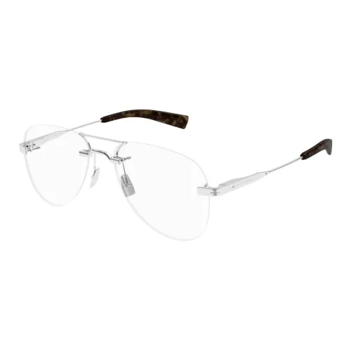 SAINT LAURENT Металл Aviator Оправа для очков Мужской Серебряный