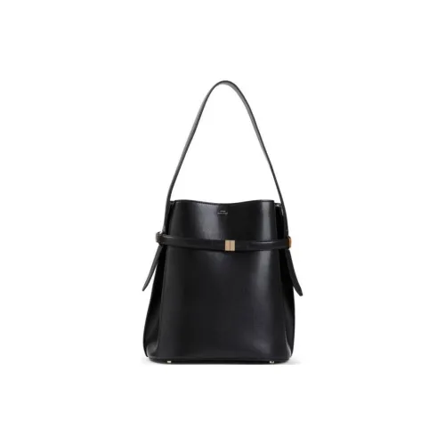 TOTEME Сумка из коровьей кожи женская черная