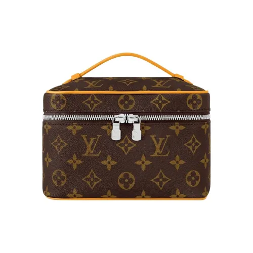 LOUIS VUITTON Кожа Косметичка Мини Женская Желтая и Коричневая