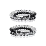 Чернила, двухслойный, мирная пуговица, браслет с бусинами (1 пара)