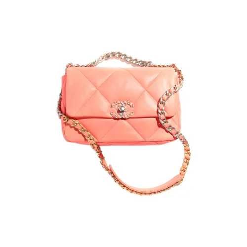 CHANEL 19Bag Lambskin Сумка через плечо Сумка через плечо Сумка для женщин Светло-оранжевая