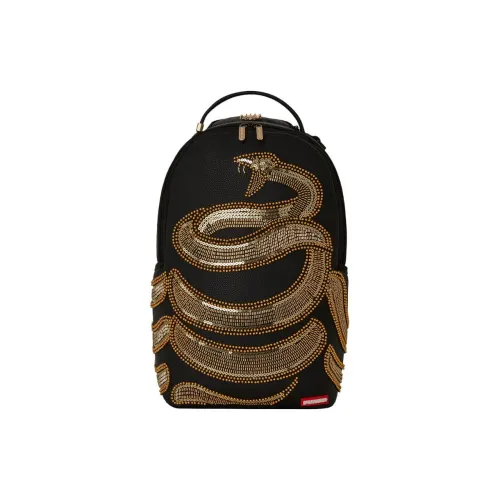 SPRAYGROUND Рюкзак из искусственной кожи унисекс черный золотой