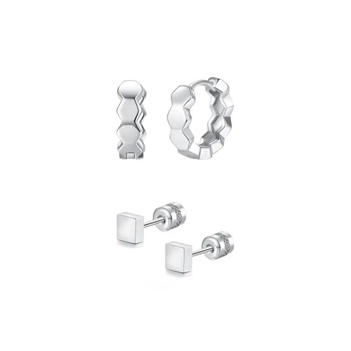 VERENA REINE Титановые стальные серьги-гвоздики для мужчин