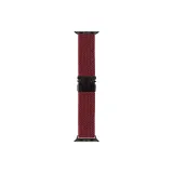 Парашют Пряжка Loop Нейлон Плетеный Часы Полоска ~ Черный с Красными Акцентами