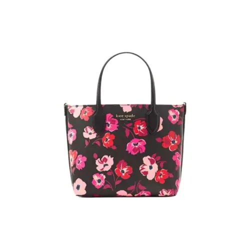Kate Spade Поливинилхлорид Тоут Сумка Сумка для покупок Сумка на плечо Сумка среднего размера Женская Черная Многоцветная