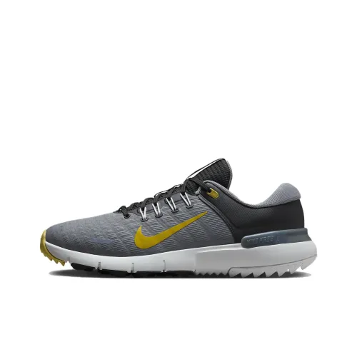 Nike Free Golf Slip-resistant Abrasion-resistant Низкий топ Обувь для гольфа Унисекс Серый Черный