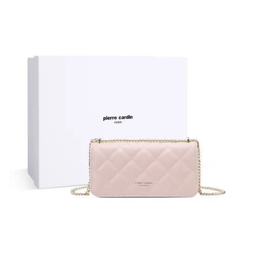 PIERRE CARDIN CHANEL Inspired Ромб Узор Маленькая Квадратная Сумка Мода для Повседневного Использования Женская Сумка Женская Экрю Розовый