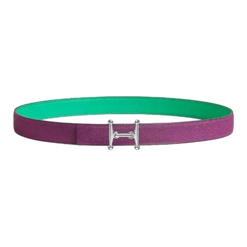HERMES Телячья кожа Кожаные ремни Женские Фиолетовый Ширина 2,4CM