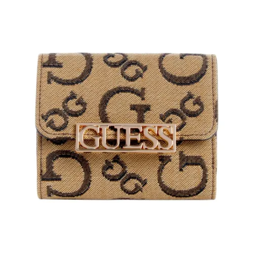 GUESS Canvas Wallet Women's Brown