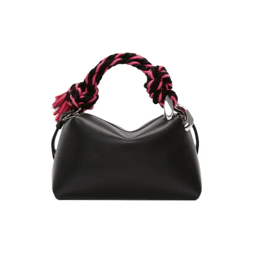 JW Anderson Full Рельефная кожа голени Сумка через плечо Сумка стандартная Женская Черная