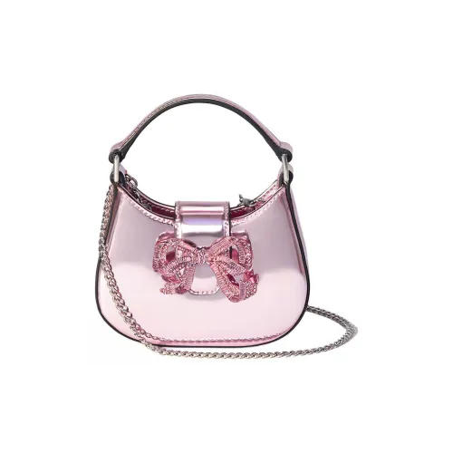 Self Портрет Кожа Наппа Сумка через плечо Сумка Micro Женская Светло-розовая Фиолетовая