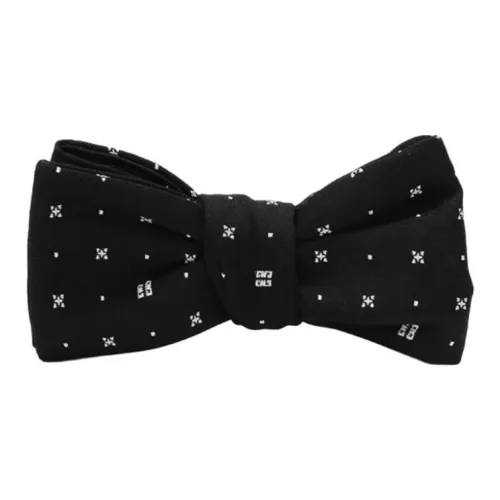 GIVENCHY Шерсть Шелк Мужской Черный Белый Брошка-бабочка