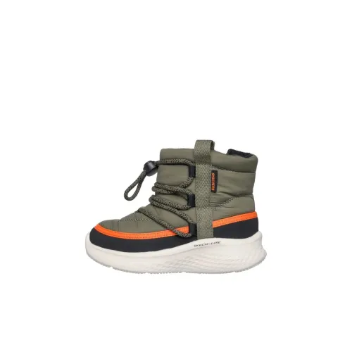 Skechers Kids Устойчивая к истиранию Термическая Высокая Обувь для малышей Черная Зеленая Младенец и Малыш