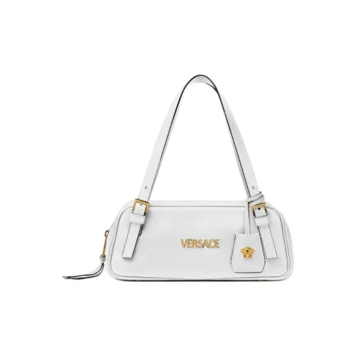 VERSACE Овчина Сумка для боулинга Сумка Сумка через плечо Женская Белая