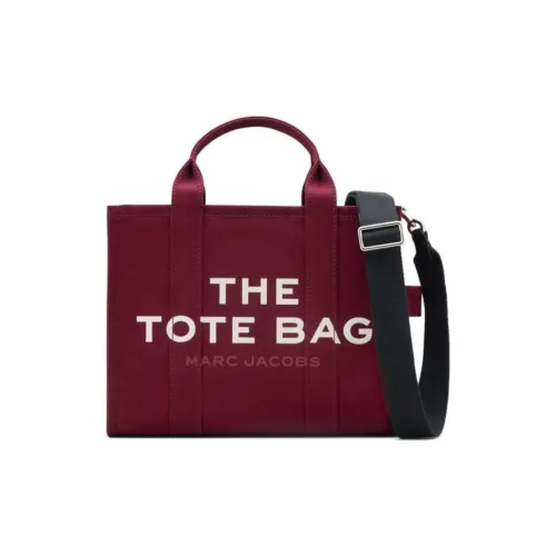 MARC JACOBS Хлопок Тоут Сумка Сумка для покупок Сумка на плечо Сумка среднего размера Женская Бургунди