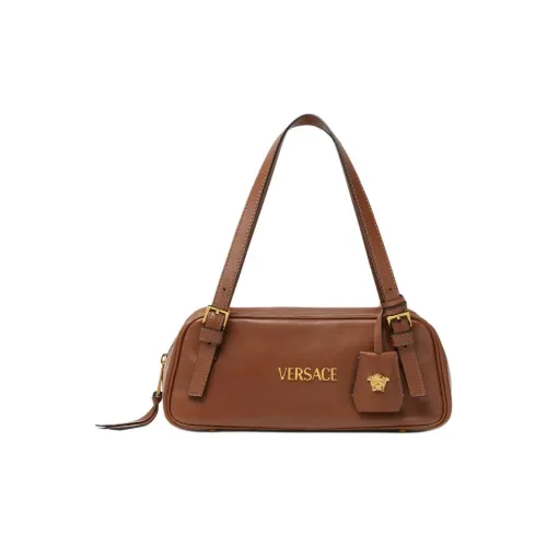 VERSACE Овчина Bowling Bag Сумка Сумка через плечо Женская Коричневая