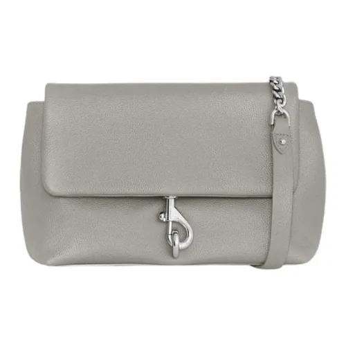 REBECCA MINKOFF Сумка через плечо из кожи женская серая