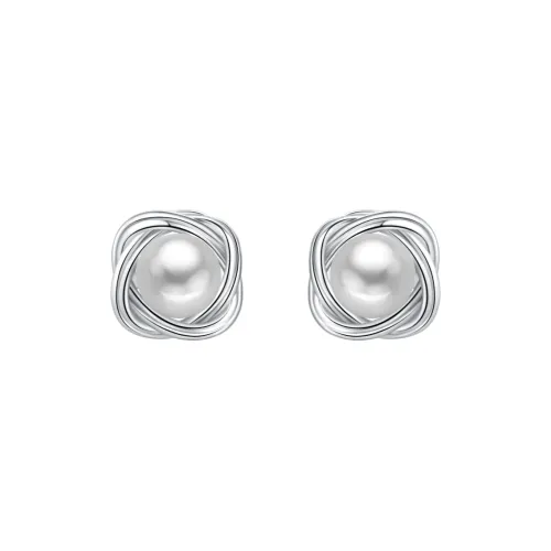 BABYBEI Shell Pearl Stud Earrings Women's