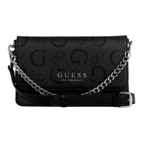 GUESS Сумка через плечо из холста с покрытием из искусственной кожи женская черная