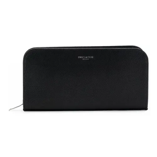 SAINT LAURENT Кожа Кошелек для монет Мужской Черный