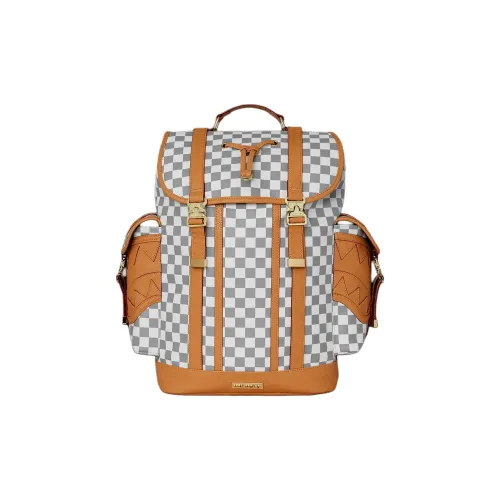 SPRAYGROUND Рюкзак из искусственной кожи унисекс белый коричневый