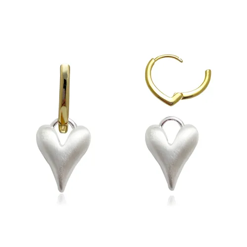 ERXI Серьги-гвоздики из меди и серебра 925 пробы женские