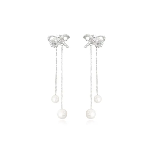 DVNRR S925 Серебряные Серьги-гвоздики Женские Набор в Подарочной Коробке