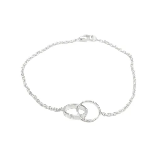 Cartier 18K White Gold Bracelets Unisex Silver Картье 18К Белое Золото Браслеты Унисекс Серебряный