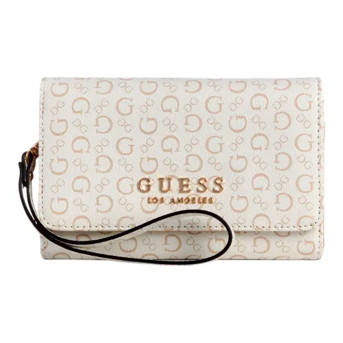 GUESS Покрытый холст клатч Женская Белая