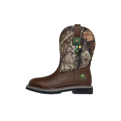 John Deere x Skechers Kids противоскользящие водонепроницаемые детские ботинки коричневого цвета для малышей