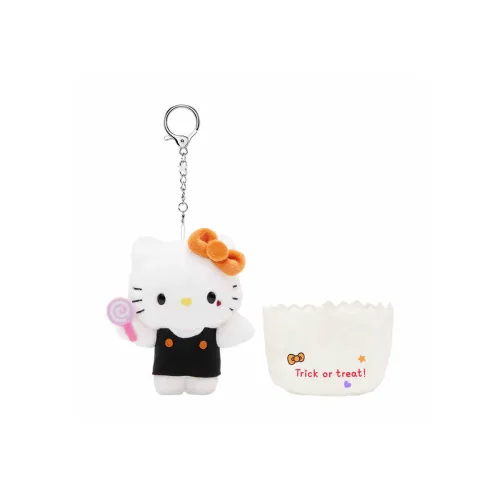 Sanrio Cute Ghost Hello Kitty Plush Doll Pendant 12cm Height Санрио Милый Призрак Hello Kitty Плюшевая Кукла Подвеска 12 см Высота