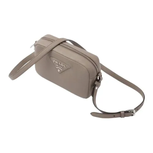 PRADA Сумка через плечо из кожи маленькая сумка на плечо женская глиняного серого цвета