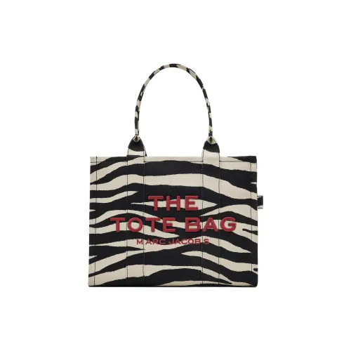 MARC JACOBS Хлопок Canvas Сумка Сумка-тоут Сумка для покупок Сумка через плечо Сумка Большая Женская Белая и Черная