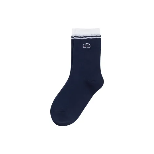 LACOSTE 1 шт. Темно-синие женские носки MID до икры