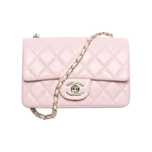CHANEL Lambskin Сумка через плечо Mini Женская Светло-розовая