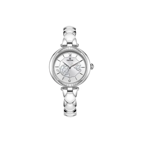 EBOHR Revenge Collection Кварцевый механизм Керамика Ремешок Часы Женские Белый циферблат