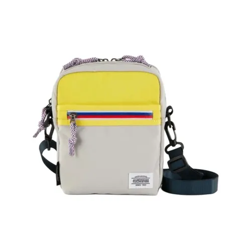 AMERICAN TOURISTER Полиэстер Сумка через плечо Унисекс Серебристо-серый и Желтый