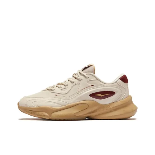 Erke Xiaoguang Амортизация Износостойкий Низкий Топ Повседневная обувь Мужская Теплый Лен Бордовый Красный