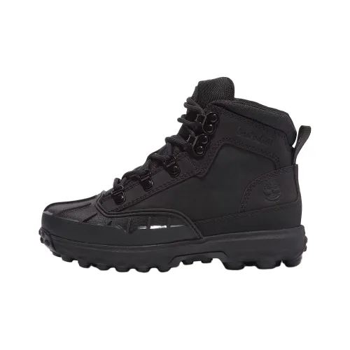 Timberland Детская туристическая обувь MID Топ Черный Нубук Для школьного возраста