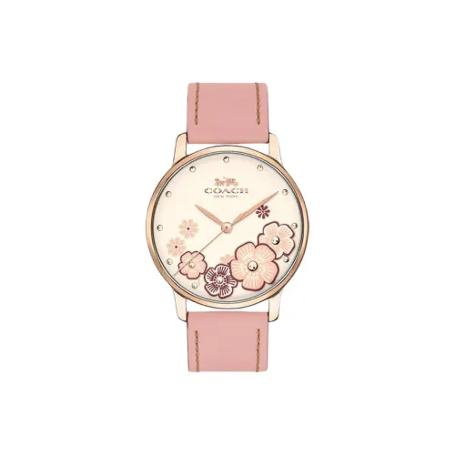 COACH Наручные часы Кварцевый механизм Бежевый циферблат Женские часы